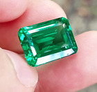 Flawless Natural 9.50 Ct Green Emerald EGL Certified Emerald Cut Loose Gemstone