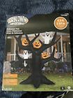 Gemmy Halloween Tree with Ghost Pumpkins Airblown Inflatable New Open Box 8.5 Ft