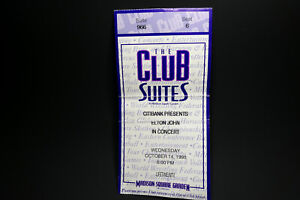Elton John at Madison Square Gardens Oct. 14, 1998 Suite Ticket