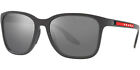 Prada Linea Rossa Men's Polarized Rubber Square Sunglasses PS02WSUFK07H57 Italy