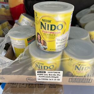 (6) NESTLE NIDO Fortificada Dry Whole Milk 12.6  Ounce Canister Each 4.85 Lbs