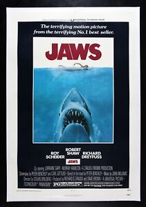JAWS 🦈 CineMasterpieces VINTAGE RARE ORIGINAL MOVIE POSTER SHARK HORROR 1975