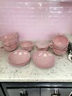 Vintage Marcrest Melmac Mauve Pink Dishes Set Of 8 cups 8 bowls & sugar/ creamer