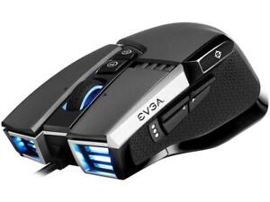 EVGA X17 Gaming Mouse, Wired, Grey, Customizable, 16,000 DPI, 5 Profiles, 10 But
