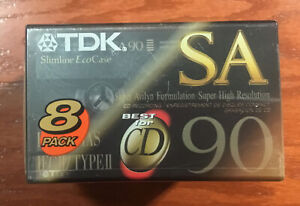 TDK SA90 Cassette Tapes High Bias Blank SA-90 SEALED Lot of 8