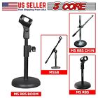 5Core Microphone Stand ROUND BASE Tabletop Desktop Mini CLIP Holder Foldable