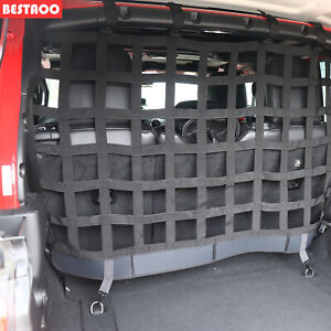 Seat Cargo Trunk Isolation Net Accessories for Jeep Wrangler JK JL JKU JLU 2007+ (For: Jeep)