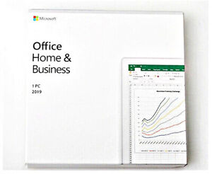 Microsoft Office Home and Business 2019 For PC only DVD  Retail Box