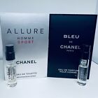 Chanel Blue De Chanel EDP & Homme Sport EDT  Sample Spray 1.5m / 0.05oz Each