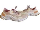 Sorel Kinetic Renegade Shoes Womens Size 9 Cushioned White Pink Comfort Sneakers