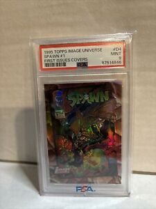 1995 Topps Image Universe #D4 SPAWN #1 Refractor First Covers PSA 9 POP 5