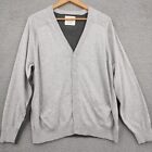 Five Four Nick Wooster Cardigan Mens XL 42-44 Gray Heavy Knit Button V-neck