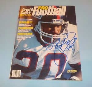 Joe Morris Signed Autographed 1986 Street Smith's Pro Football Yearbook Giants