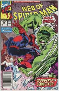 Web of Spider Man #69 (1985) - 7.5 VF- *Hulk Vs Spider-Man* Newsstand