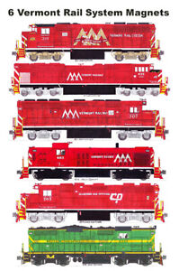 Vermont Railway (Vermont Rail System) Locomotives 6 magnets Andy Fletcher
