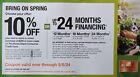 HOME DEPOT COUPON 10% OFF or 0% SPECIAL FINANCING ONLINE IN STORE EXP 05/08/2024