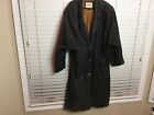 Vintage LEATHER OVERLAND OUTFITTERS TRENCH COAT Size XL. 3 Button, Mid Calf