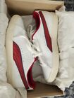 PUMA Clyde Varsity Sneakers - Size 9.5 US Men - White Casual Shoes - 39468401