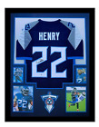 Derrick Henry Autographed Tennessee Titans Jersey Framed 35x43 Beckett COA