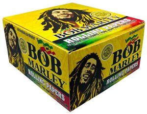 Full Box BOB MARLEY 50 Pack King Size Pure Hemp Cigarette Rolling Papers Leaves