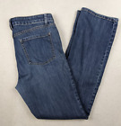CABI JEANS - WOMEN'S MEDIUM WASH BOOT CUT DISTRESSED JEANS SIZE 12 - SEE PHOTOS