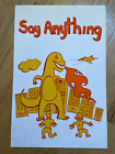 Say Anything dinosaur screen printed Tour Poster 11x17