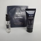 Bleu de Chanel. 1.5ml eau de toilette sample vial + moisturizer + cleansing gel