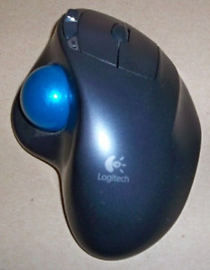Logitech M570 Wireless Trackball Mouse PC Mac Gray/Blue NO DONGLE (Works)