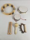 Hand Percussion Instrument Lot W/ Tambourines & More !