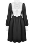 Dark In Love Gothic Lolita Doll Dress Black White Victorian Steampunk Witch Nun