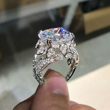 Women Fashion 925 Silver Cubic Zirconia Rings Party Wedding Jewelry Size 6-10