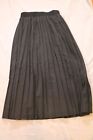 Executive Focus Long Pleated Skirt Black Size Small Vintage Wool
