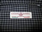 LUCIANO BARBERA Made in Italy Men's Cotton Navy Check Dress Shirt 15.5 X 35 EUC