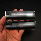 2pcs Black Metal USA American Flag Car Trunk Tailgate Emblem Badge Decal Sticker (For: 2022 Acura MDX)