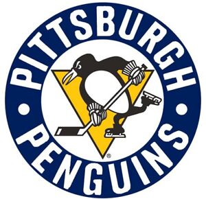 Pittsburgh Penguins Throwback Logo - Die Cut Laminated Vinyl Sticker Decal NHL