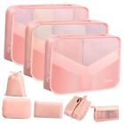 8 Set Packing Cubes for Suitcases, Packing Cubes for Travel, Travel Pink