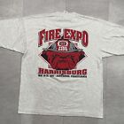 Bulldog Fire Fighter vintage 90s 1997 t shirt fire expo big face size XL FOTL
