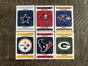 2023 Panini NFL Football Sticker & Card Collection Team Logo Lot Of 6 Stickers