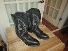 Laredo 68450 Men's Embroidered Round Toe Black Cowboy Boots Sz 14 D wide calf