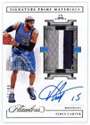 Vince Carter 2020-21 Panini Flawless Prime Materials Patch Auto 06/25 #SPM-VIN