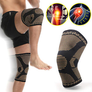 2 X Knee Sleeve Compression Brace Copper Support for Sports Joint Pain Arthritis