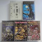 IRON MAIDEN Cassette Tape Lot of 5~Live After Death~Piece of Mind~Somewhere in++
