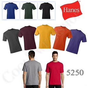 Hanes Authentic-T Men's Plain Crewneck Short Sleeves T Shirt 5250