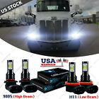9005 H11 Hi/Lo LED Headlight Bulbs For Peterbilt 579 587 Trucks Lamp white 6000K