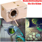 Wooden Bird Breeding Box Parakeet Budgie Cockatiel Cage Nesting Window 25cm