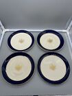 Taylor Smith Taylor VERSATILE Wheat Pattern Blue and Gold Platter Lot Of 4 Nice