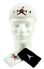 Nike Jordan Headband & Wristbands Set Mens White/Black/Gym Red