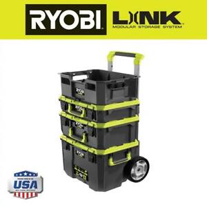 RYOBI Rolling Medium and Standard Tool Box w/ Tool Crate Modular Storage System