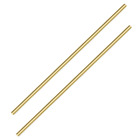 2 PCS 14 Inches 1/4 Brass Solid round Rod Lathe Bar Stock, 1/4 Inch in Diameter