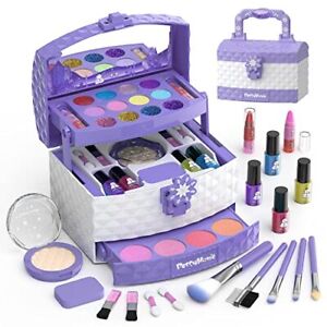 PERRYHOME Kids Makeup Kit for Girl 35 Pcs Washable Real Cosmetic, Safe & Non-...